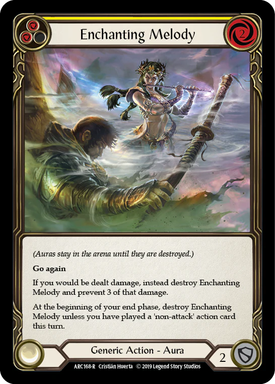 Enchanting Melody (Yellow) [ARC168-R] (Arcane Rising)  1st Edition Rainbow Foil